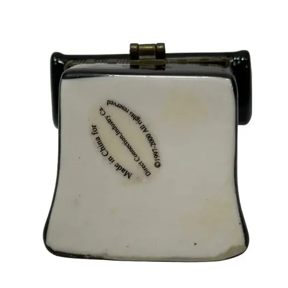 Limoges-Style Porcelain Hinged Trinket Box. - Picture 5 of 6